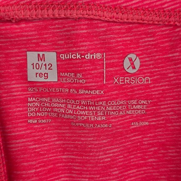 Xersion Pink Black Skinny Stretch Pants Bottoms Ankle Leggings M Medium 10 12 - Picture 6 of 6